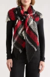 Vince Camuto Scale Plaid Fringe Scarf In Multi