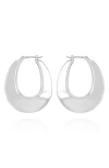Vince Camuto Scoop Hoop Earrings In Silver Tone
