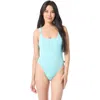 Vince Camuto Scoop Neck Ring One Piece Swimsuit In Oasis