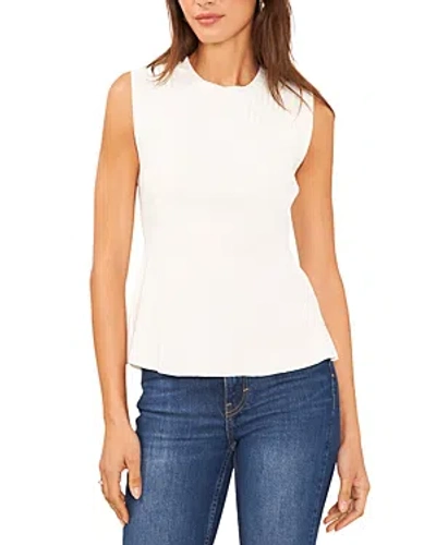 Vince Camuto Scoop Neck Sleeveless Top In Antique White