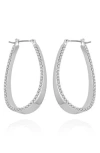Vince Camuto Scoop Pavé Drop Earrings In Silver Tone