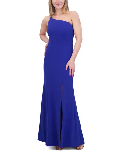 Vince Camuto Scuba Crepe Maxi Dress In Blue