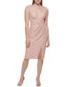 Vince Camuto Womens Lace V-neck Cocktail And Party Dress