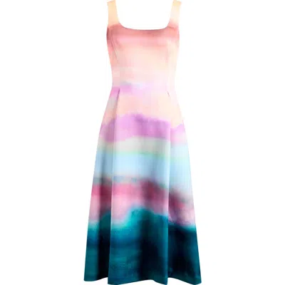 Vince Camuto Scuba Fit & Flare Cocktail Dress In Multi