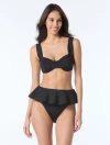 Vince Camuto Scuba Knit Underwire Bra Top In Black