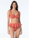 Vince Camuto Scuba Knit Underwire Bra Top In Orange