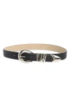 Vince Camuto Sculptural Faux Leather Belt In Multi