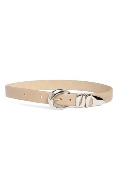 Vince Camuto Sculptural Faux Leather Belt In Sand