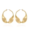 Vince Camuto Gold-tone Sculptural Twisted Hoop Earrings In Gold