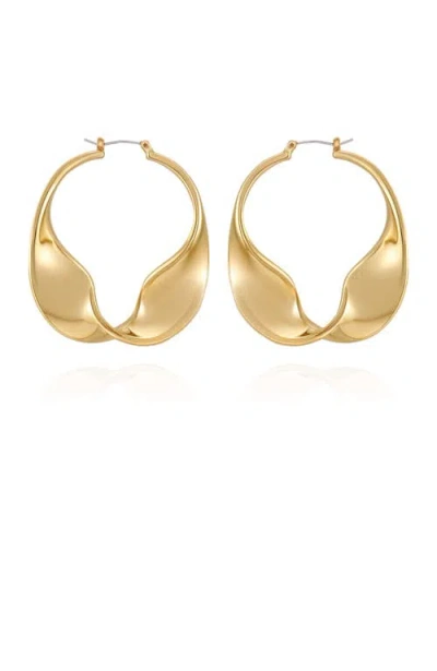 VINCE CAMUTO VINCE CAMUTO SCULPTURAL TWISTED HOOP EARRINGS