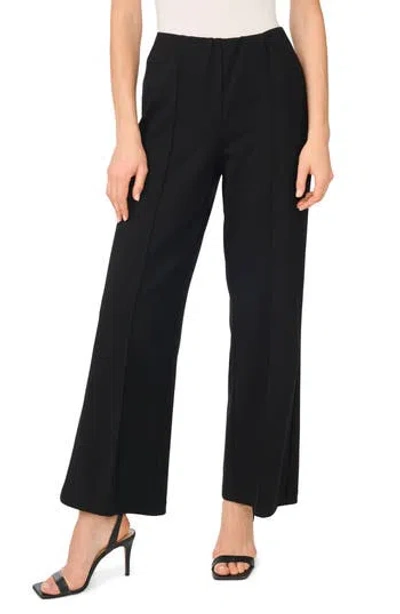 Vince Camuto Seam Front Ponte Wide Leg Pants In Black