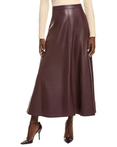 Vince Camuto Seamed Maxi Skirt In Burgundy