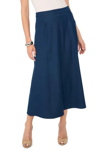 Vince Camuto Seamed Midi Skirt In Blue