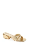 Vince Camuto Selaries Sandal In Metallic Gold