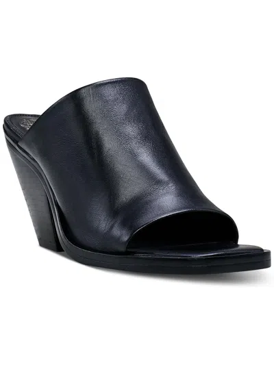 Vince Camuto Sempela Womens Leather Peep Toe Heels In Black
