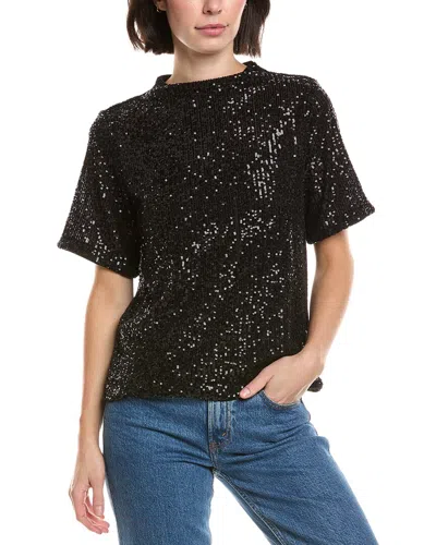 Vince Camuto Sequin Blouse In Black