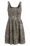 Vince Camuto Sequin Bouclé Fit & Flare Dress In Multi