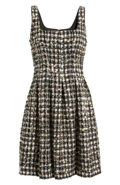 Vince Camuto Sequin Bouclé Fit & Flare Dress In Multi