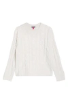 Vince Camuto Sequin Cable Sweater In White