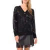 Vince Camuto Women's Sequin Long Sleeves Cardigan Sweater In Black