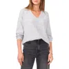 Vince Camuto Sequin Detail V-neck Sweater In Vapor