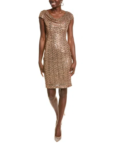 Vince Camuto Sequin Embellished Mini Dress In Gold | ModeSens