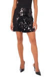 Vince Camuto Sequin Miniskirt In Black