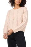 Vince Camuto Sequin Pointelle Sweater In Pink