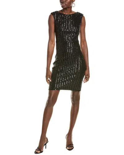 Vince Camuto Sequin Sheath Dress In Black