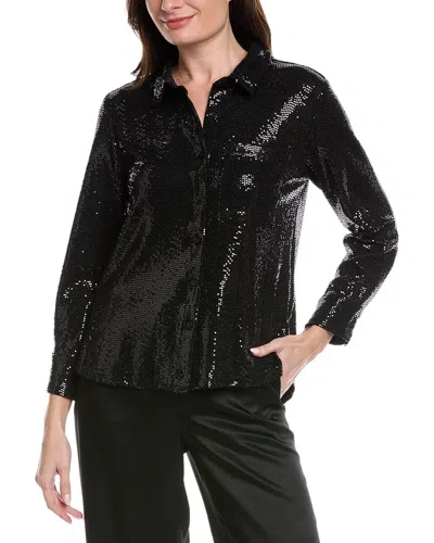 Vince Camuto Sequin Shirt In Black