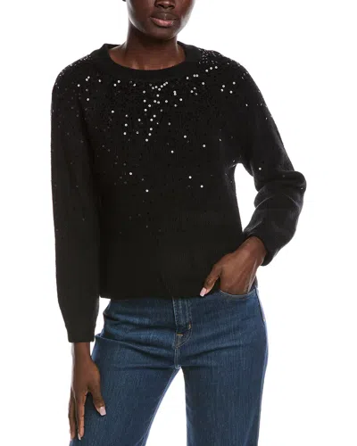 Vince Camuto Sequin Sweater In Black