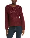 Vince Camuto Sequin Crewneck Sweater In Brown