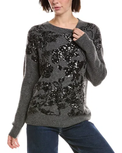 Vince Camuto Sequin Sweater In Gray