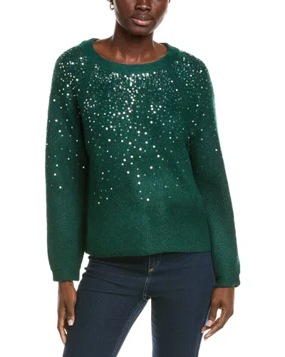 Vince Camuto Sequin Sweater In Green