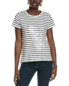 Vince Camuto Sequin T-shirt In Black