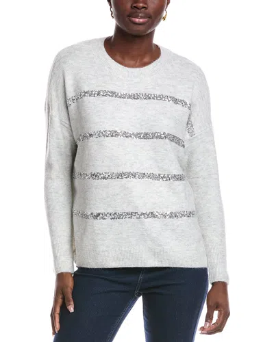 Vince Camuto Sequin Trim Sweater In Gray