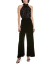 Vince Camuto Sequin Velvet Jumpsuit In Black