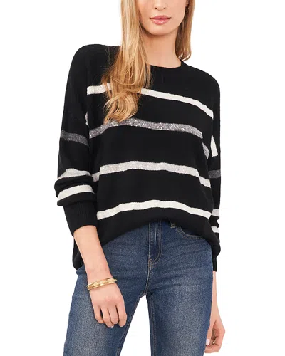VINCE CAMUTO SEQUINNED STRIPED SWEATER