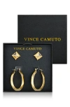 Vince Camuto Set Of 2 Assorted Earrings In Gold