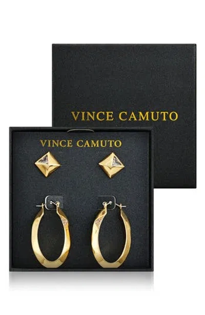 Vince Camuto Set Of 2 Assorted Earrings In Gold