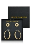 Vince Camuto Set Of 2 Assorted Earrings In Gold