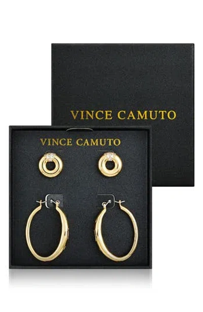 Vince Camuto Set Of 2 Assorted Earrings In Gold