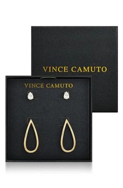 Vince Camuto Set Of 2 Assorted Earrings In Gold