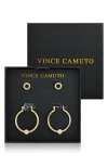 Vince Camuto Set Of 2 Assorted Earrings In Gold