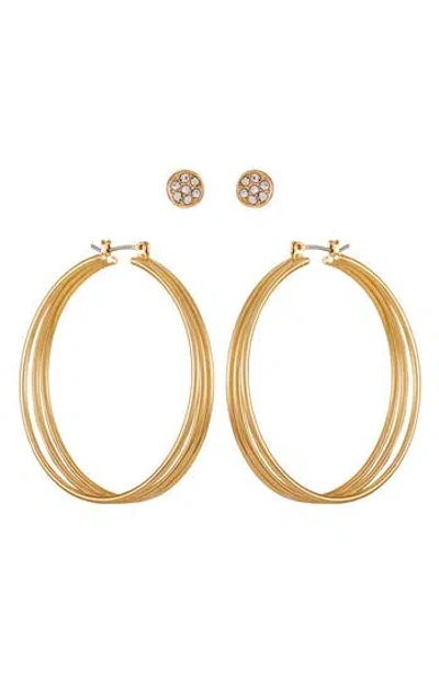 Vince Camuto Set Of 2 Earrings In Gold