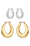 Vince Camuto Set Of 2 Hoop Earrings In Multi