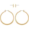 Vince Camuto Set Of 2 Stud & Hoop Earrings In Goldtone