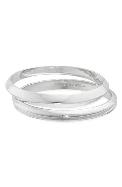 Vince Camuto Set Of 3 Bangle Bracelets In Silver