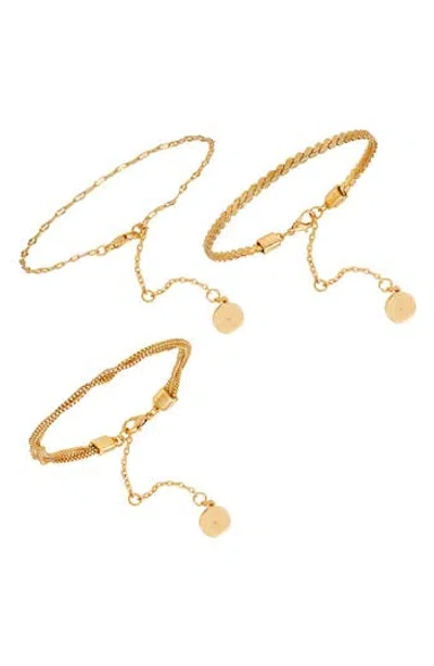 Vince Camuto Set Of 3 Bracelets In Goldtone
