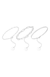 Vince Camuto Set Of 3 Chain Bracelets In Silver